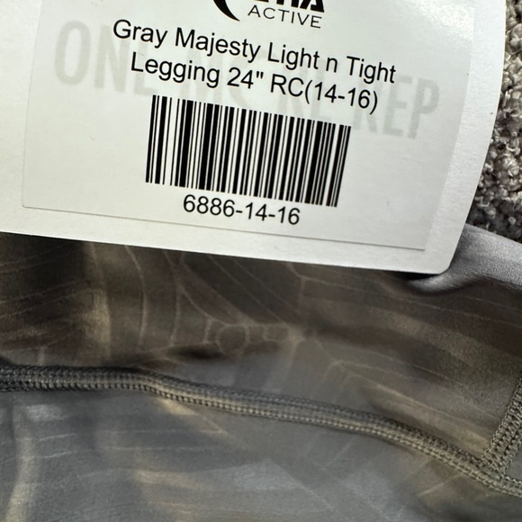 ZYIA NWT Light & Tight Leggings “Gray Majesty” size (14-16) - Picture 7 of 8